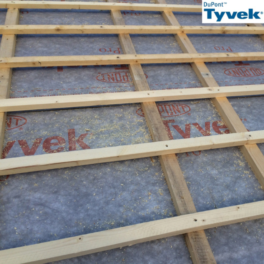 Супердифузійна мембрана TYVEK PRO + Tape з клейкою стрічкою, 1,5 x 50 м, 75 м2, 124 г/м2 - (зображення7)