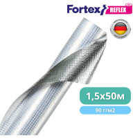 Пароизоляционная армированная пленка Fortex Reflex 1,5 м x 50 м, 75 м2, 90 г/м2