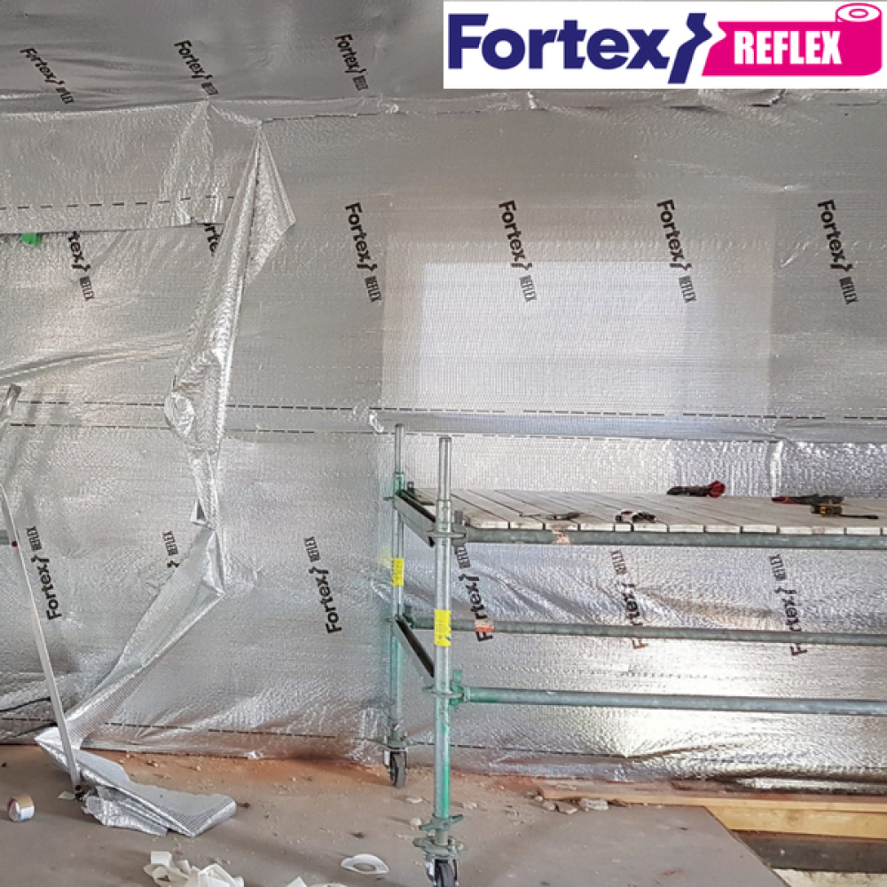 Пароізоляційна армована плівка Fortex Reflex 1,5 м x 50 м, 75 м2, 90 г/м2 - (зображення11)