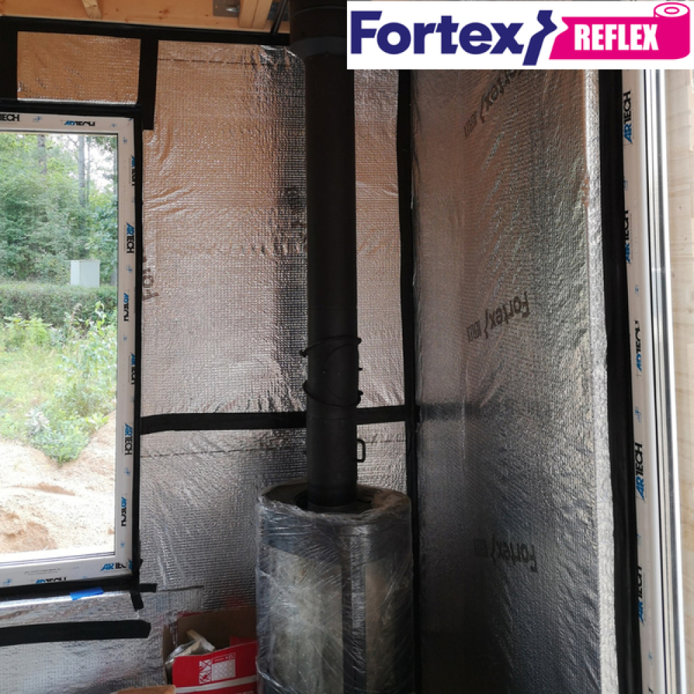 Пароізоляційна армована плівка Fortex Reflex 1,5 м x 50 м, 75 м2, 90 г/м2 - (зображення13)