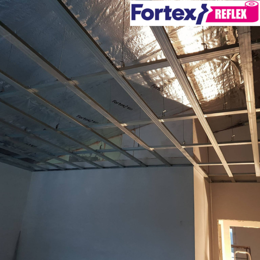 Пароізоляційна армована плівка Fortex Reflex 1,5 м x 50 м, 75 м2, 90 г/м2 - (зображення14)