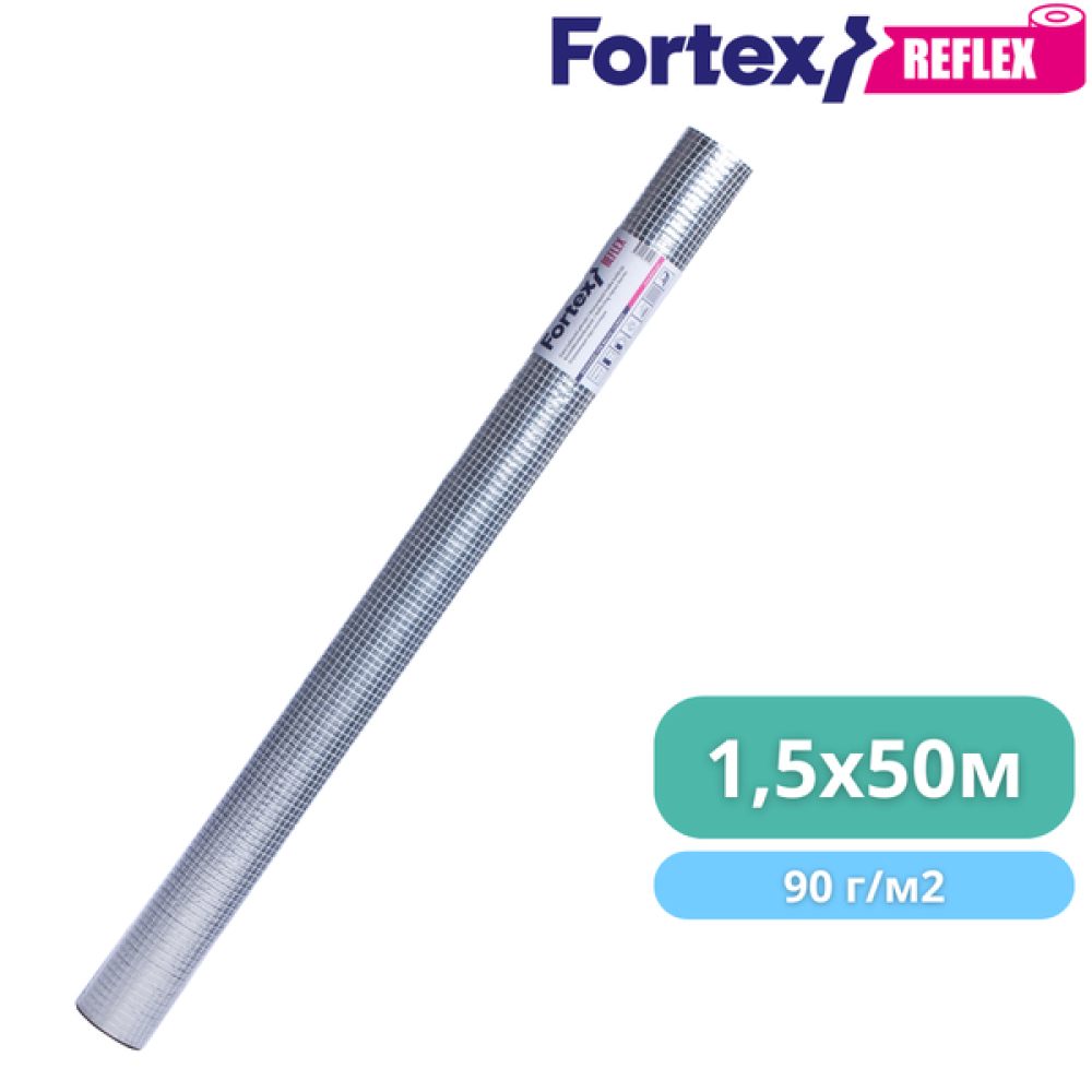 Пароізоляційна армована плівка Fortex Reflex 1,5 м x 50 м, 75 м2, 90 г/м2 - (зображення4)
