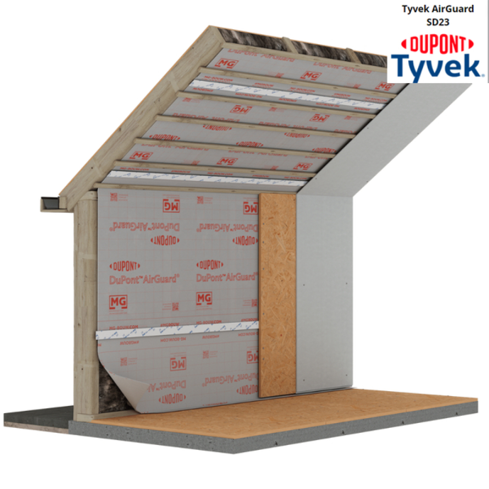 Пароизоляционная мембрана Tyvek AirGuard SD23 1,5 x 50 м, 75м2, 102 г/м2 - (изображение6)