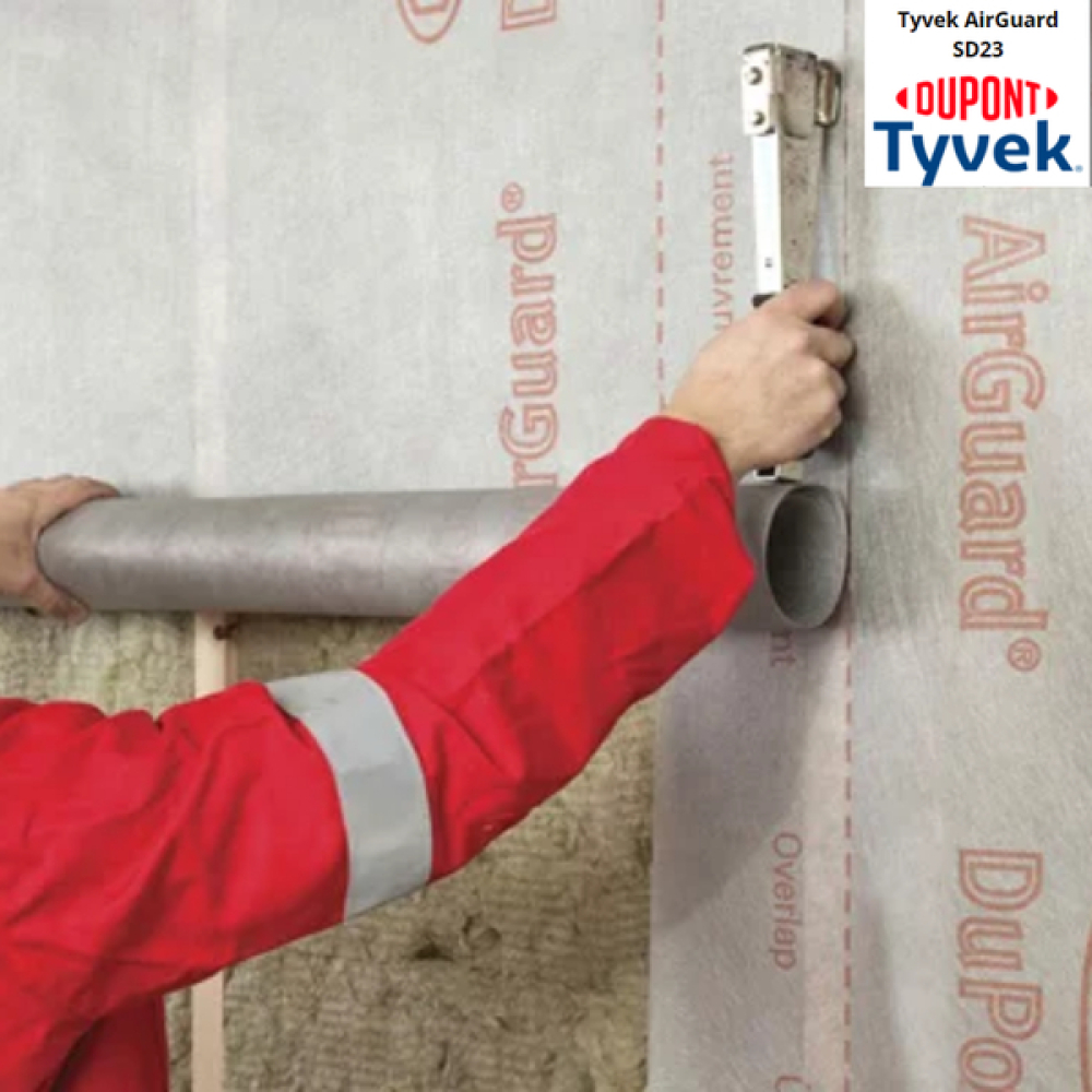 Пароизоляционная мембрана Tyvek AirGuard SD23 1,5 x 50 м, 75м2, 102 г/м2 - (изображение8)