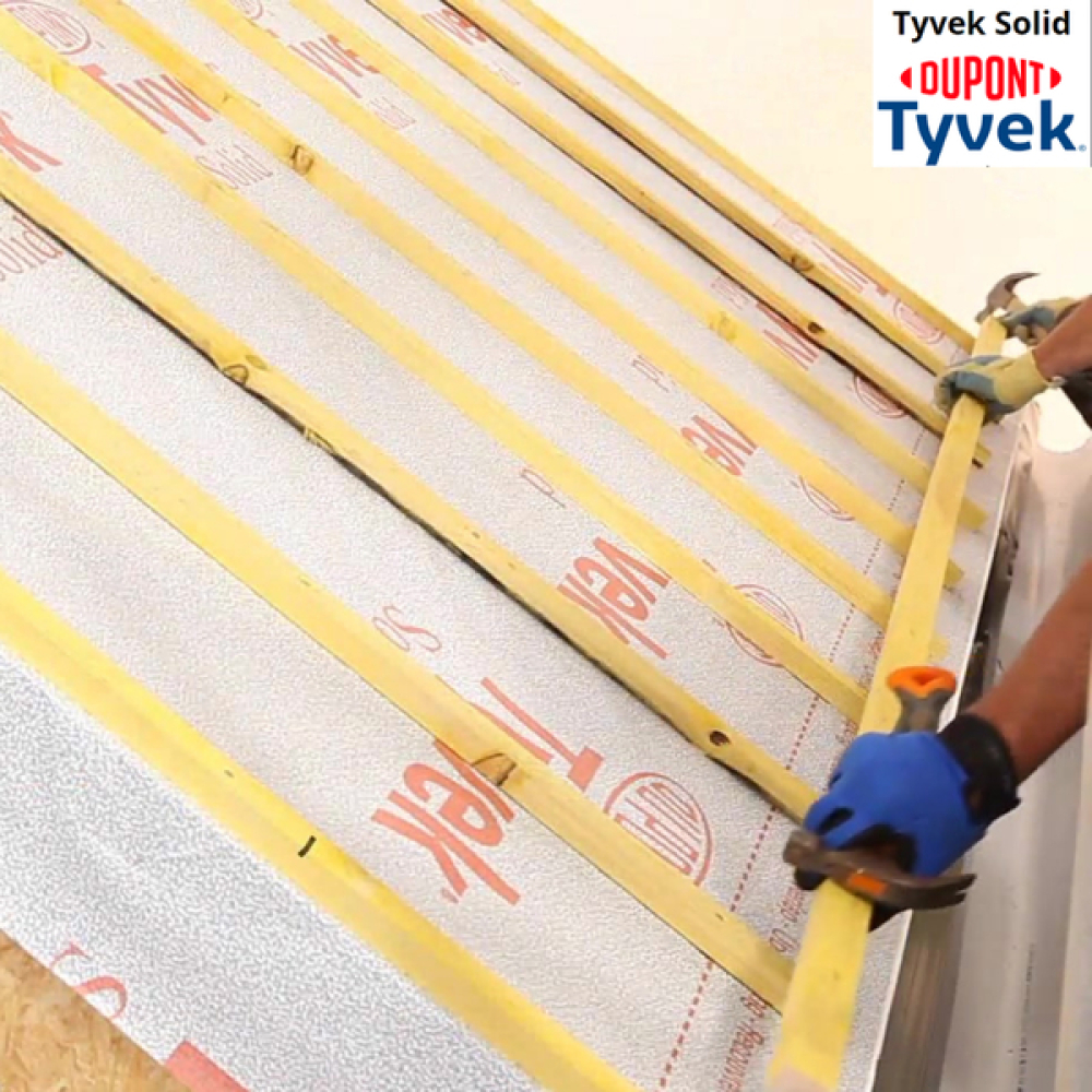 Супердифузійна мембрана Tyvek Solid 1,5 x 50 м, 75 м2, 82 г/м2 - (зображення6)